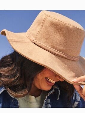 ASN THE HARPER FLOPPY FELT WESTERN WOMENS HAT ADJUSTABLE LINER‎ OATMEAL NWT